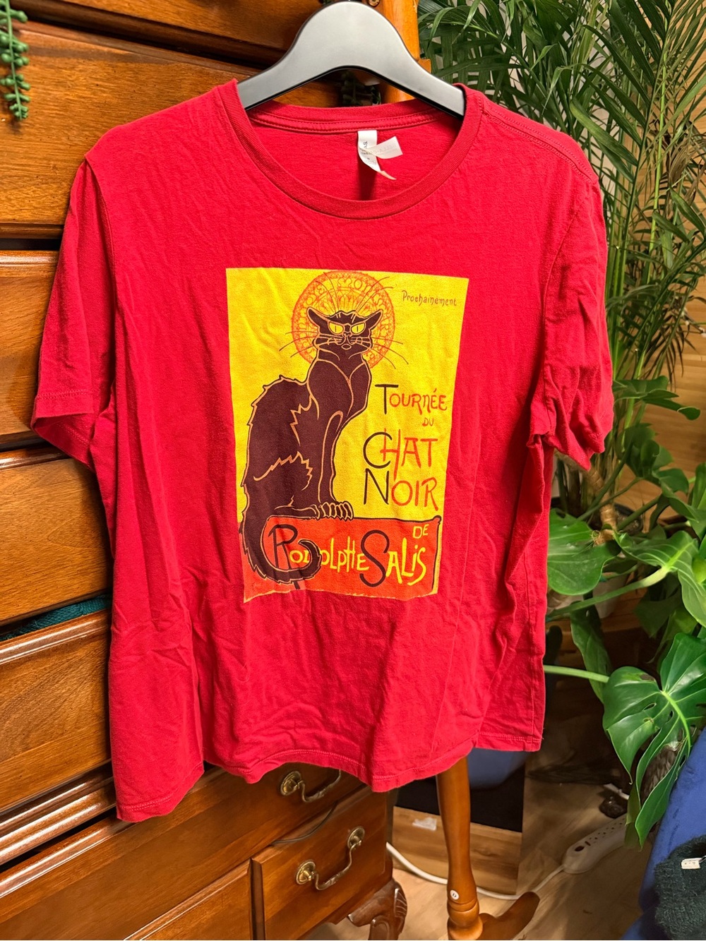 Bella Canvas Red Cat Noir Poster Graphic Tee